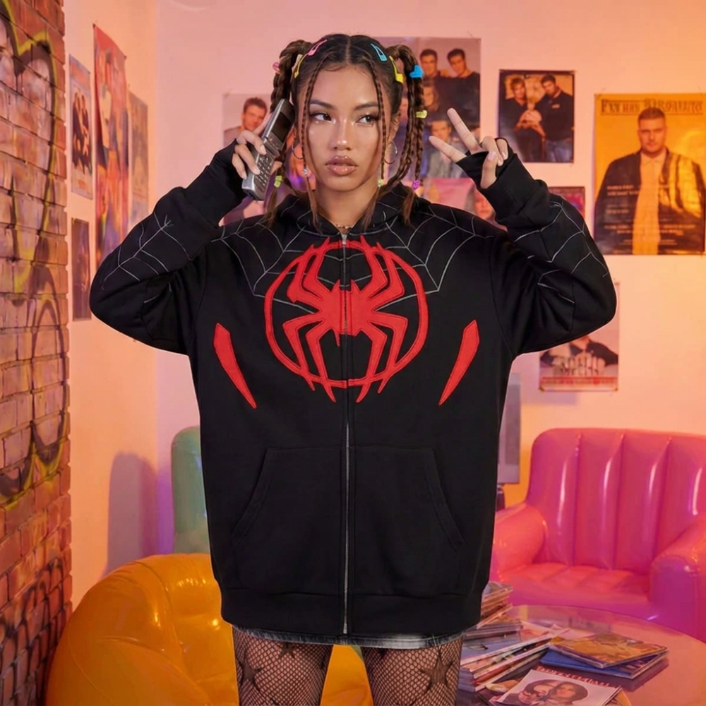 Spider Y2K Full Zip Hoodie