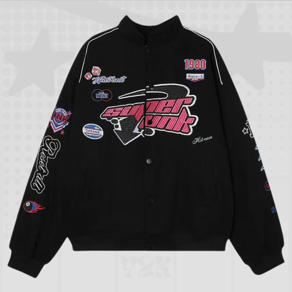 Plus Size Varsity Y2K Jacket