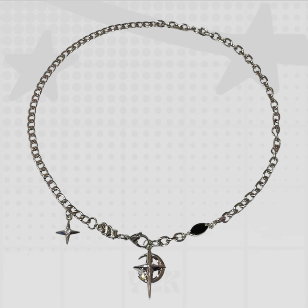 Y2k Star Moon Necklace