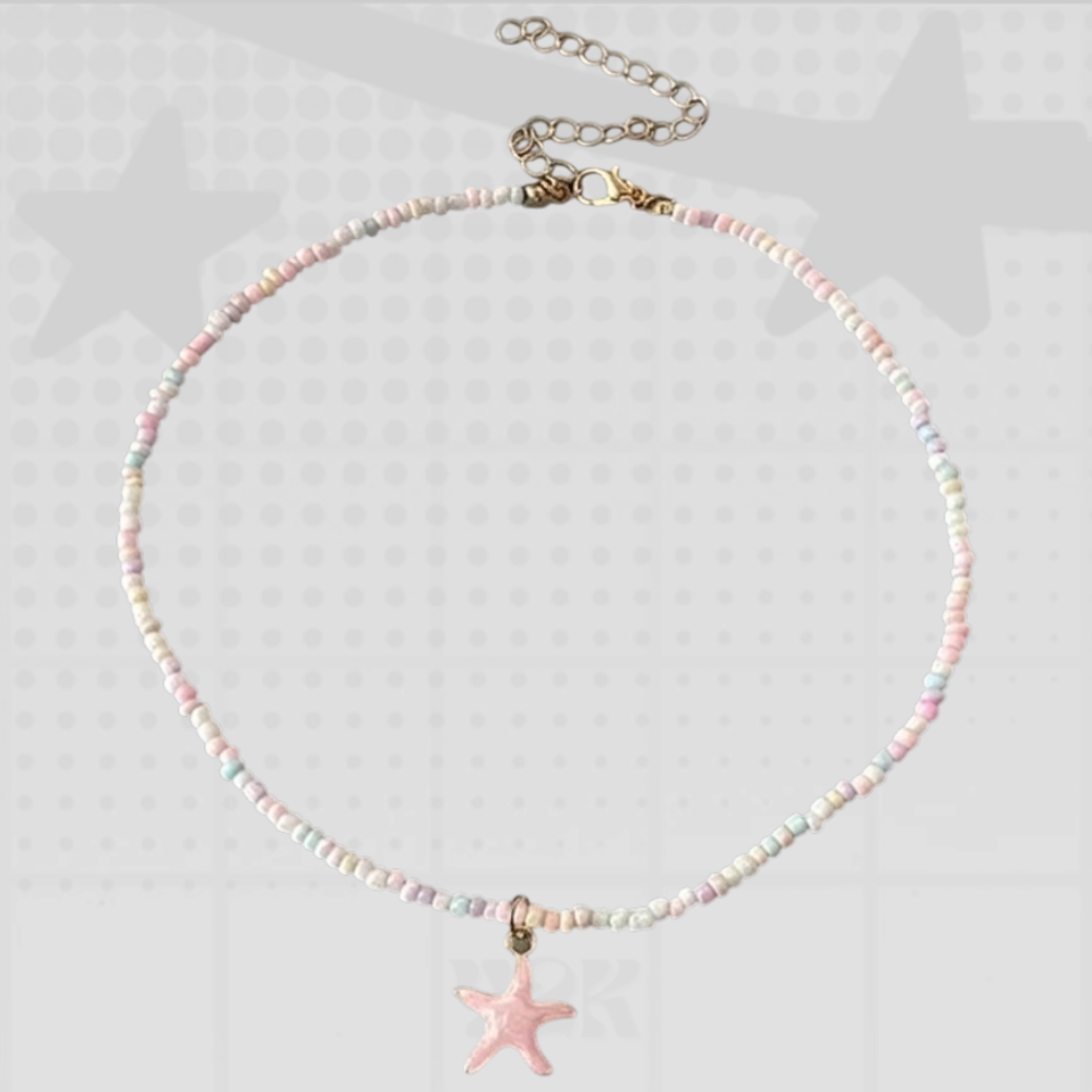 Starfish Beaded Choker Necklace