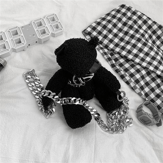 Bear Fluffy Y2K Bag