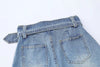 Belted Y2K Denim Skirt