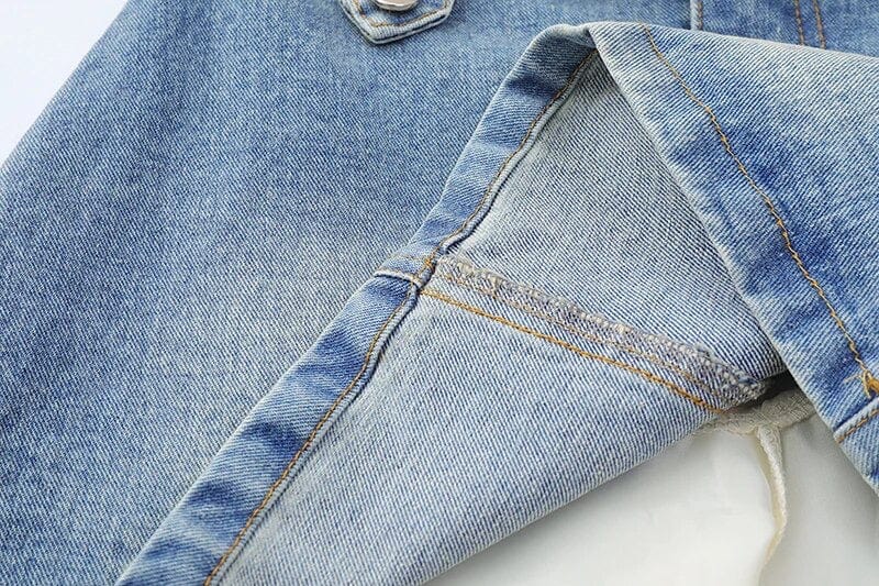 Belted Y2K Denim Skirt