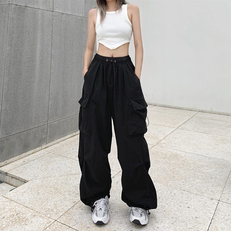 Black Y2K Cargo Pants