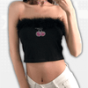 Black Y2K Crop Top