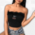 Black Y2K Crop Top