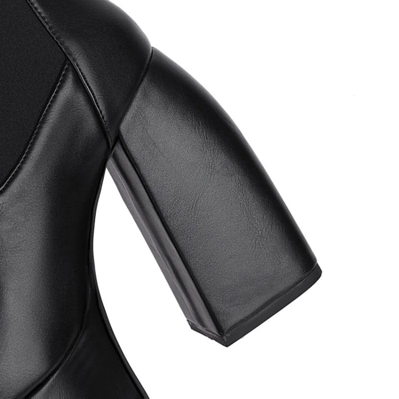 Black Y2K Heel Boots