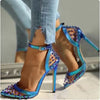 Blue Y2K High Heels