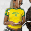 Brasil Crop Top Y2k