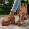 Brown Chunky Y2K Heels