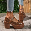 Brown Chunky Y2K Heels