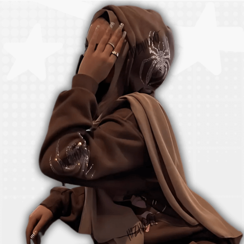 Brown Rhinestone Y2K Zip Up Hoodie