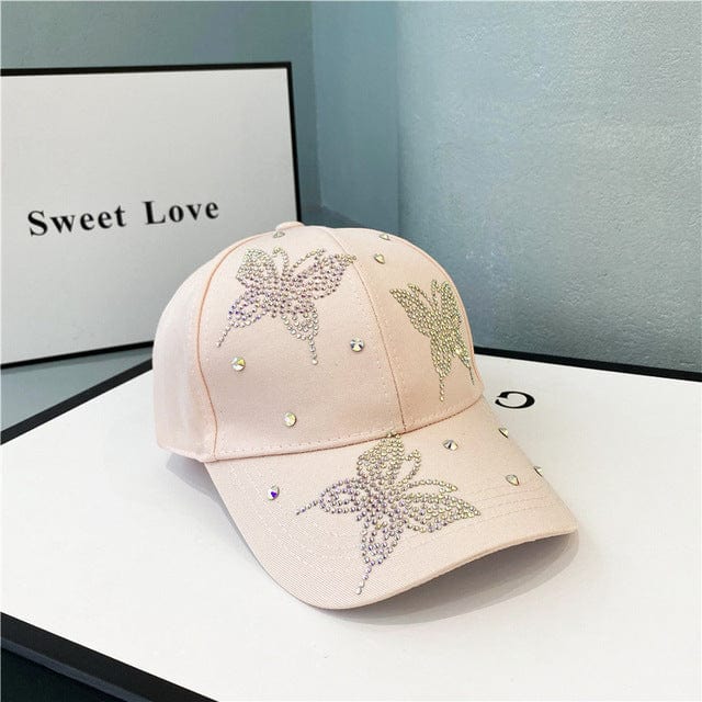 Butterfly Rhinestone Y2K Hat