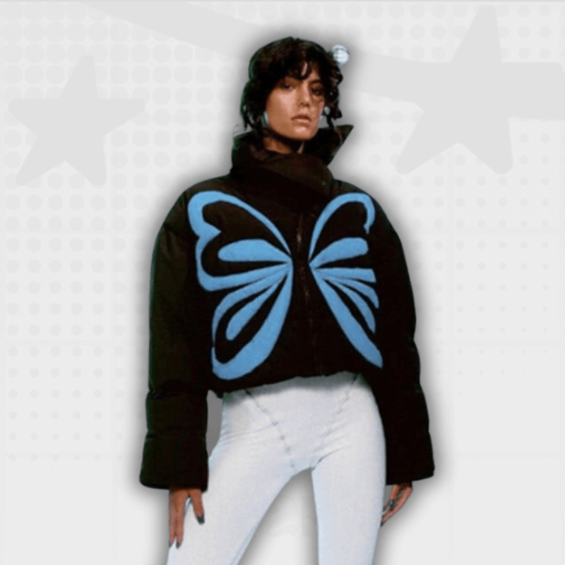 Butterfly Y2K Puffer Jacket