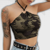 Cammo Y2K Crop Top