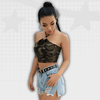 Cammo Y2K Crop Top