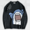 Cartoon Shark Y2K Sweater