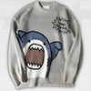 Cartoon Shark Y2K Sweater