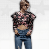 Chic Long Sleeve Crop Top Y2K