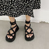 Cross Over Y2K Platform Sandals