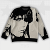 Face Print Y2K Sweater