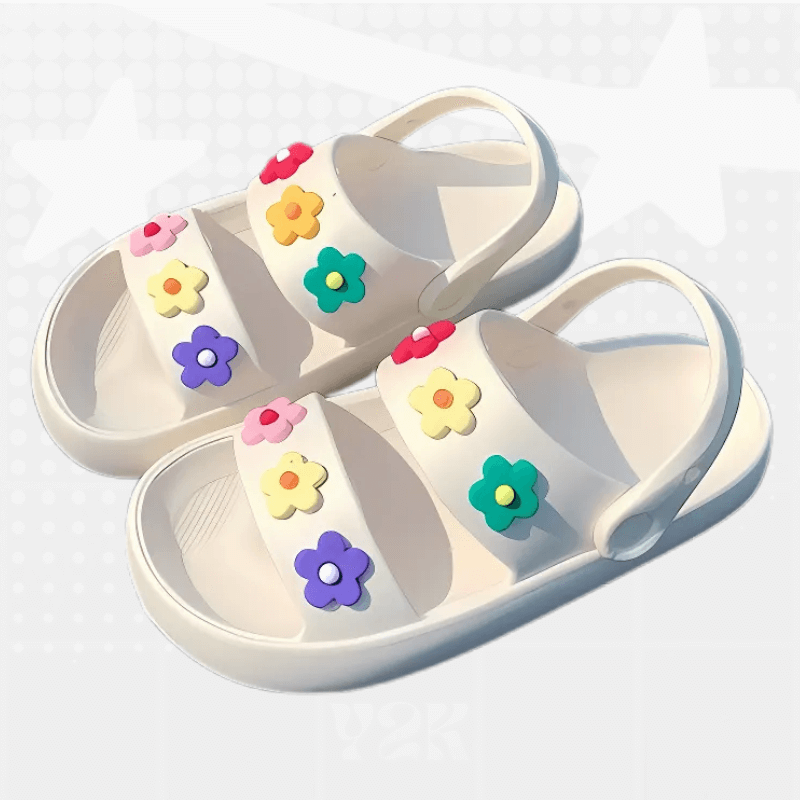 Flowered Y2K Platform Sandals