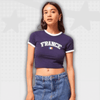 France Crop Tee Y2K