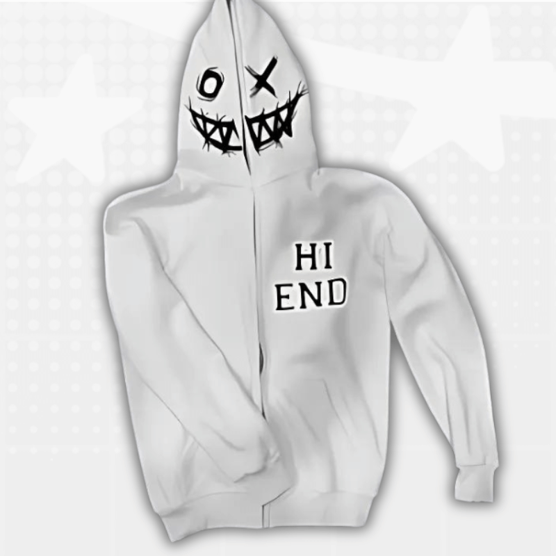 Gothic Grunge Full Zip Hoodie Y2K