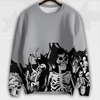 Gothic Print Y2K Sweater