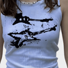 Guitar Print Y2K Cropped Tank Top