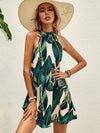 Hawaiian Print Dress Y2K