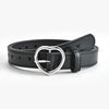 Heart Buckle Leather Y2K Belt