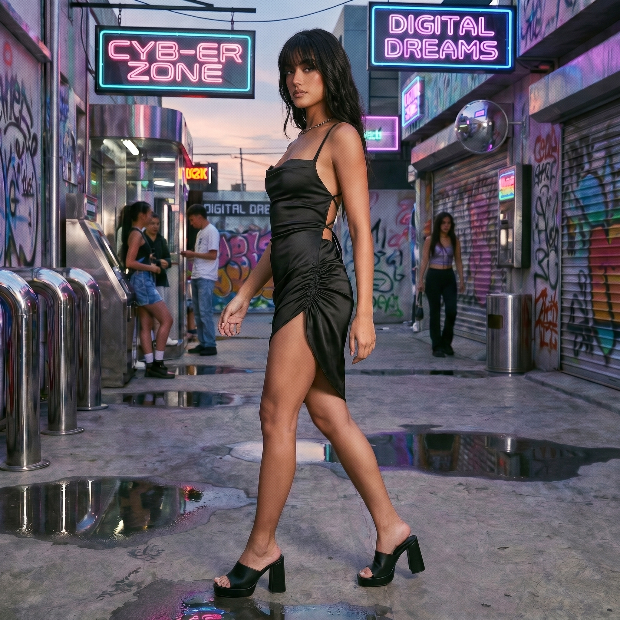 Y2K Satin Dress