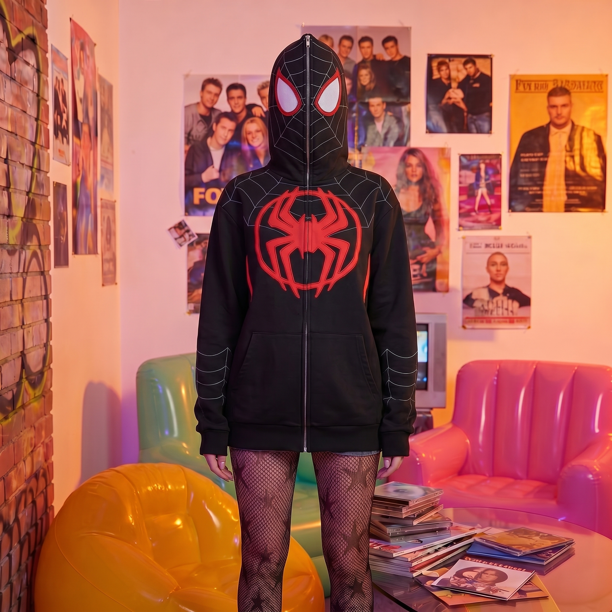 Spider Y2K Full Zip Hoodie