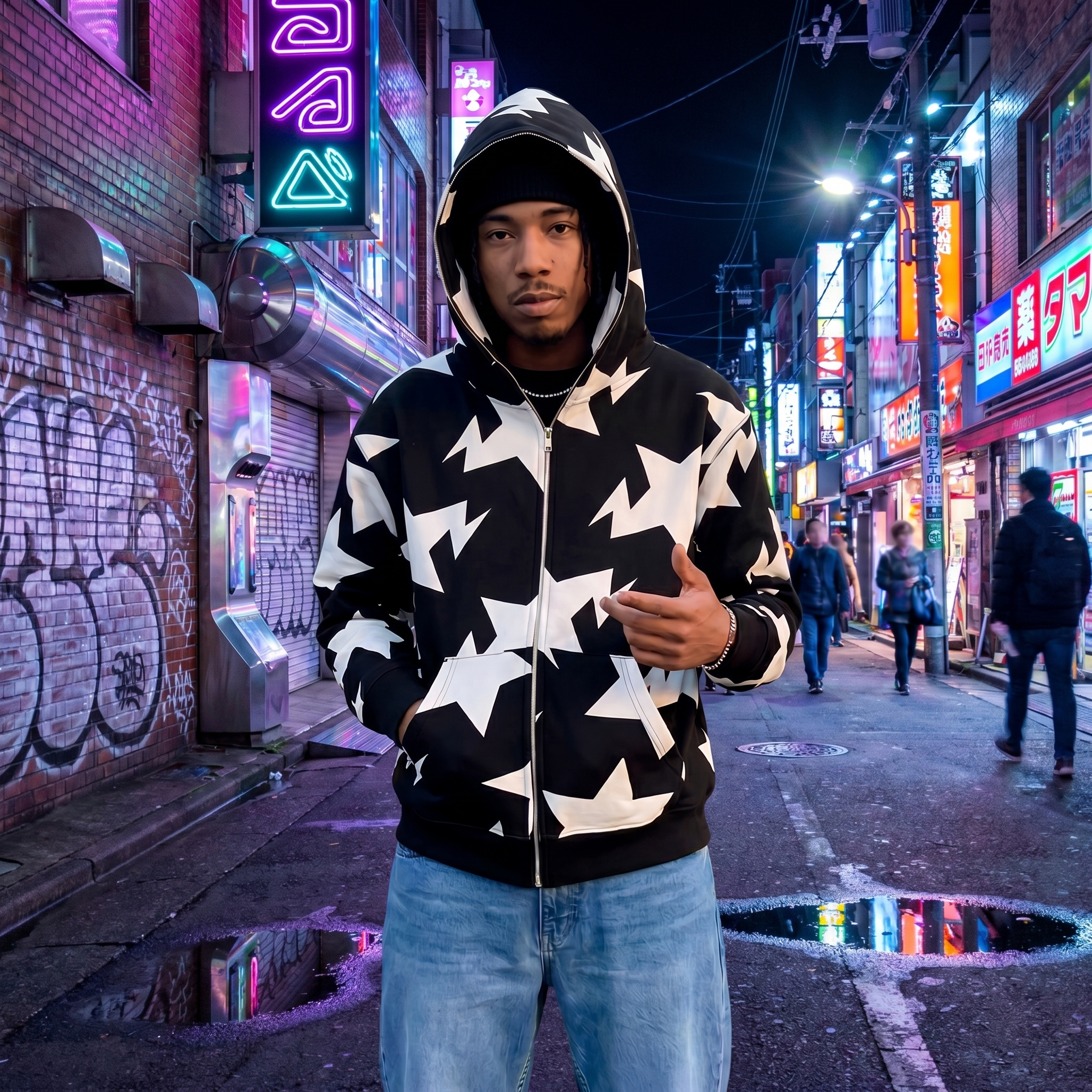 Star Y2K Full Zip Hoodie