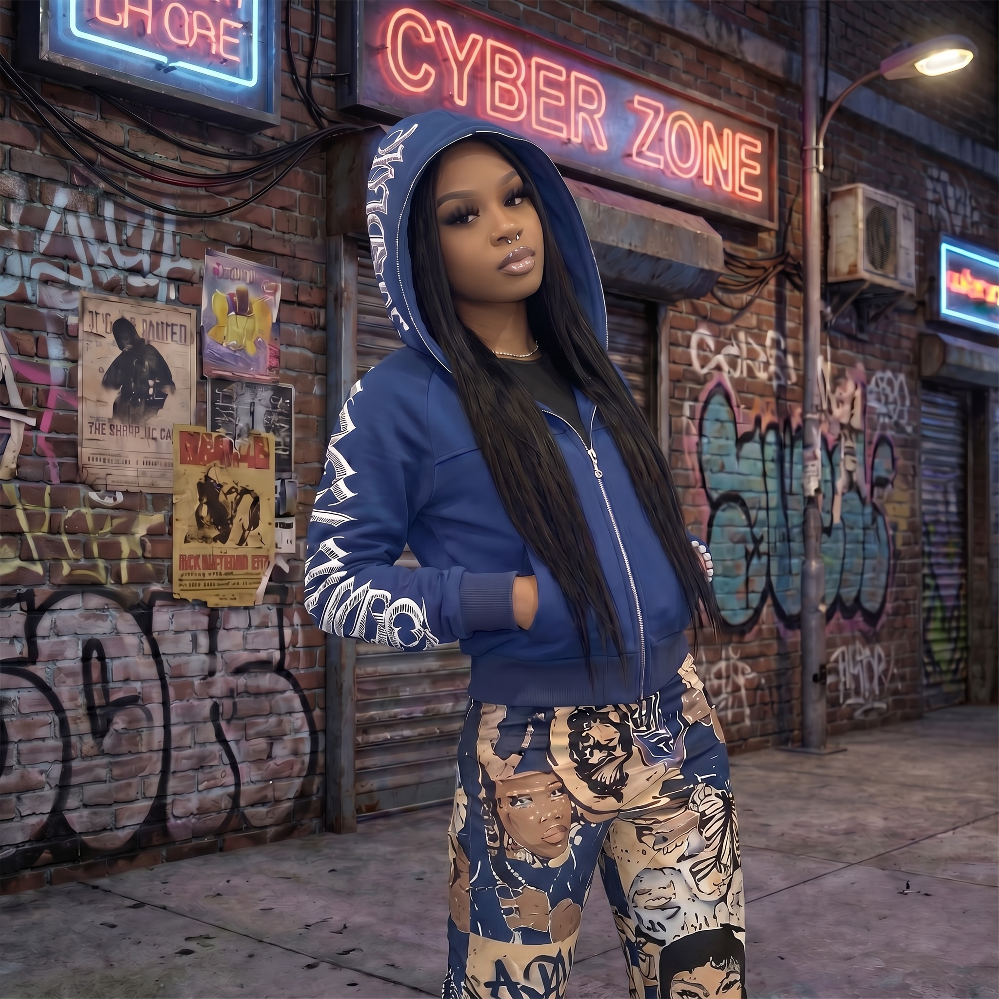 Women's Y2K Full Zip Hoodie