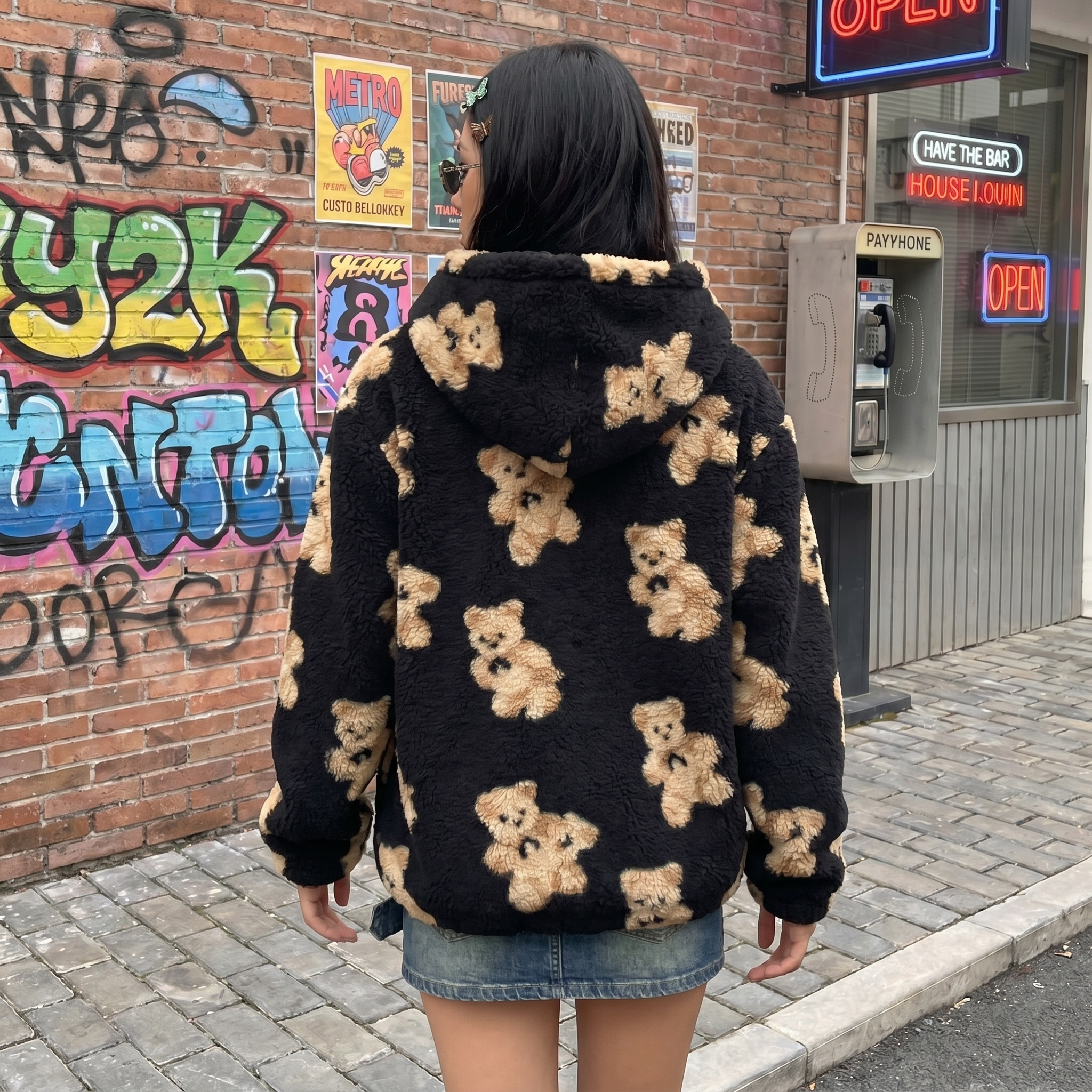 Zip Up Hooded Jackets Y2K