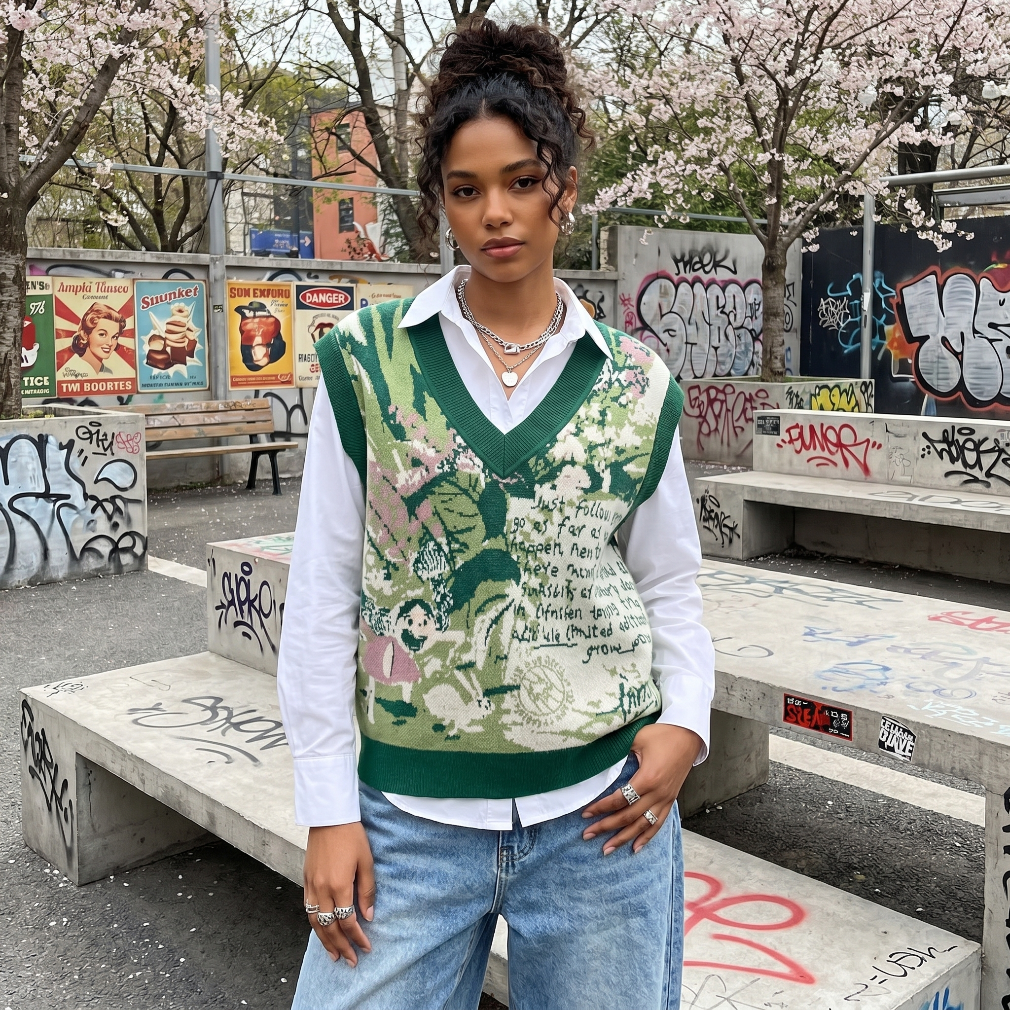Knitted Y2K Sweater Vest