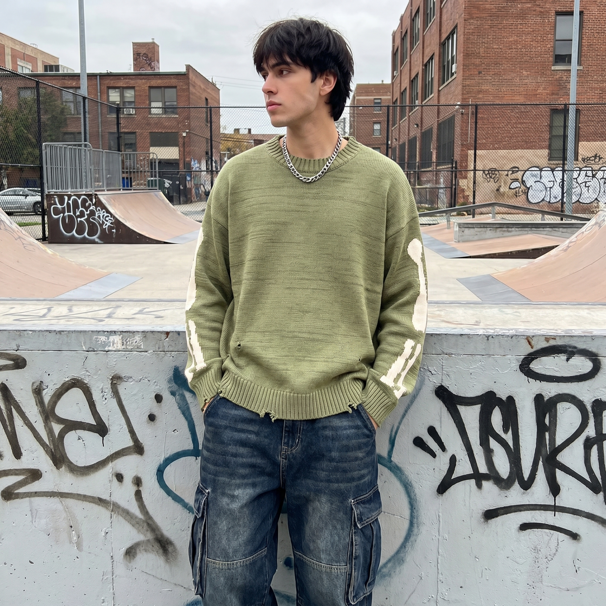 Skeleton Y2K Sweater