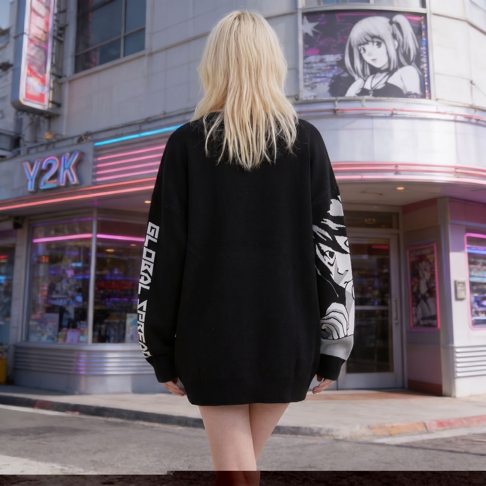 Anime Y2K Oversized Sweater