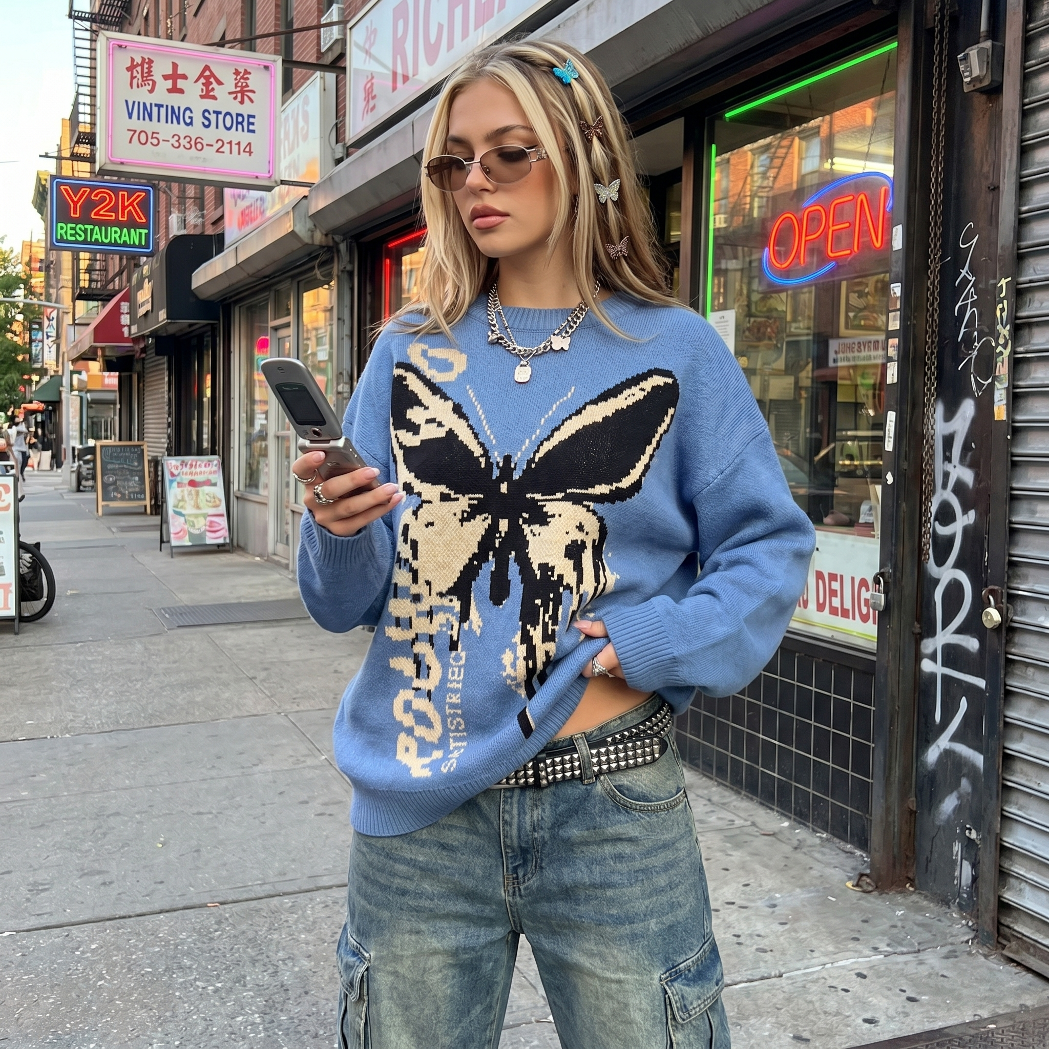 Butterfly Y2K Sweater