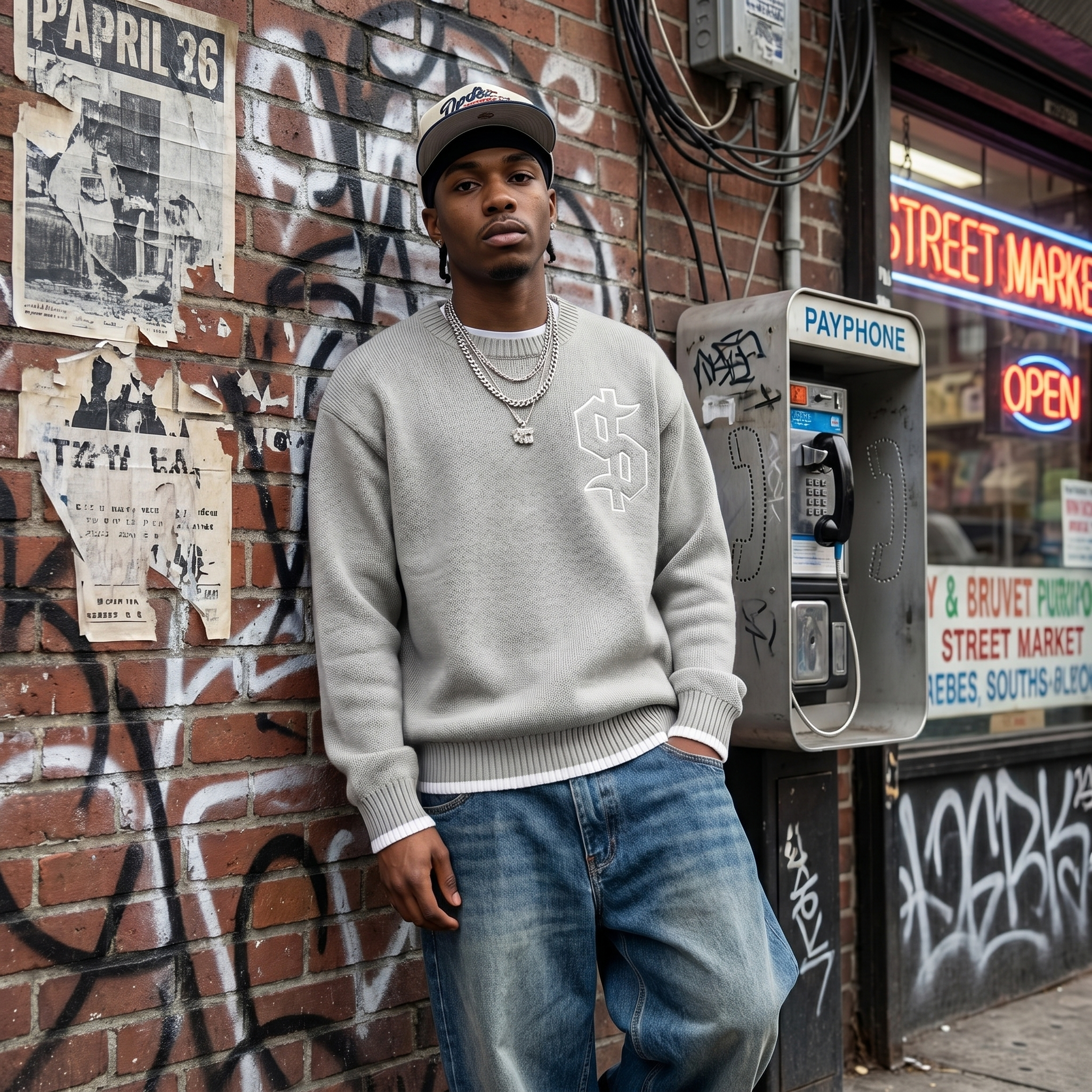 Gray Vintage Y2K Sweater