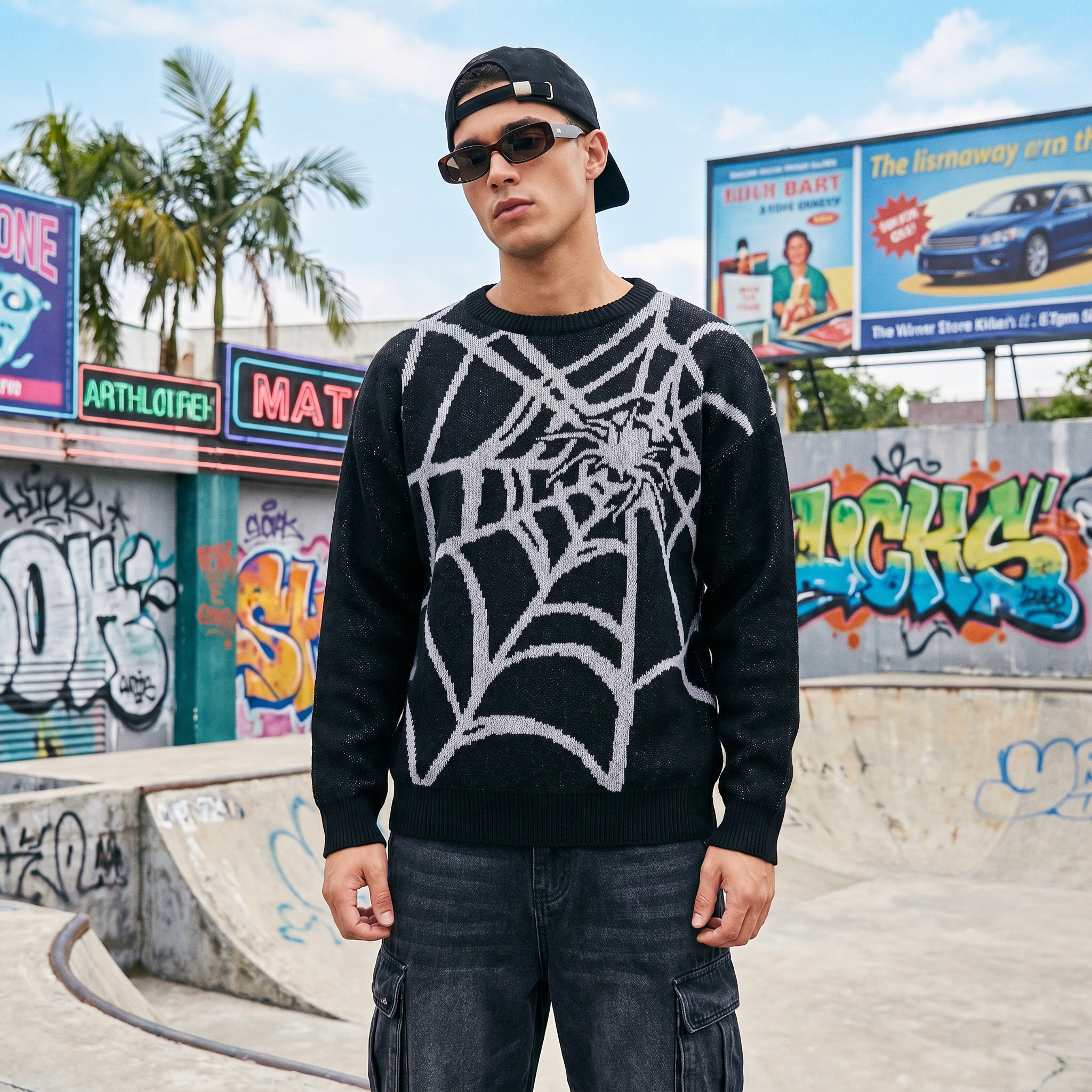 Round Neck Knitted Men's Pullover