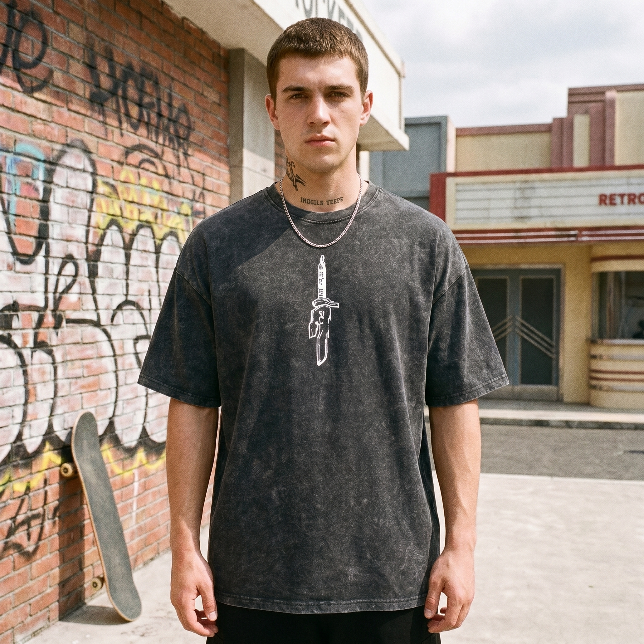 Washed Cotton Y2K Tshirt