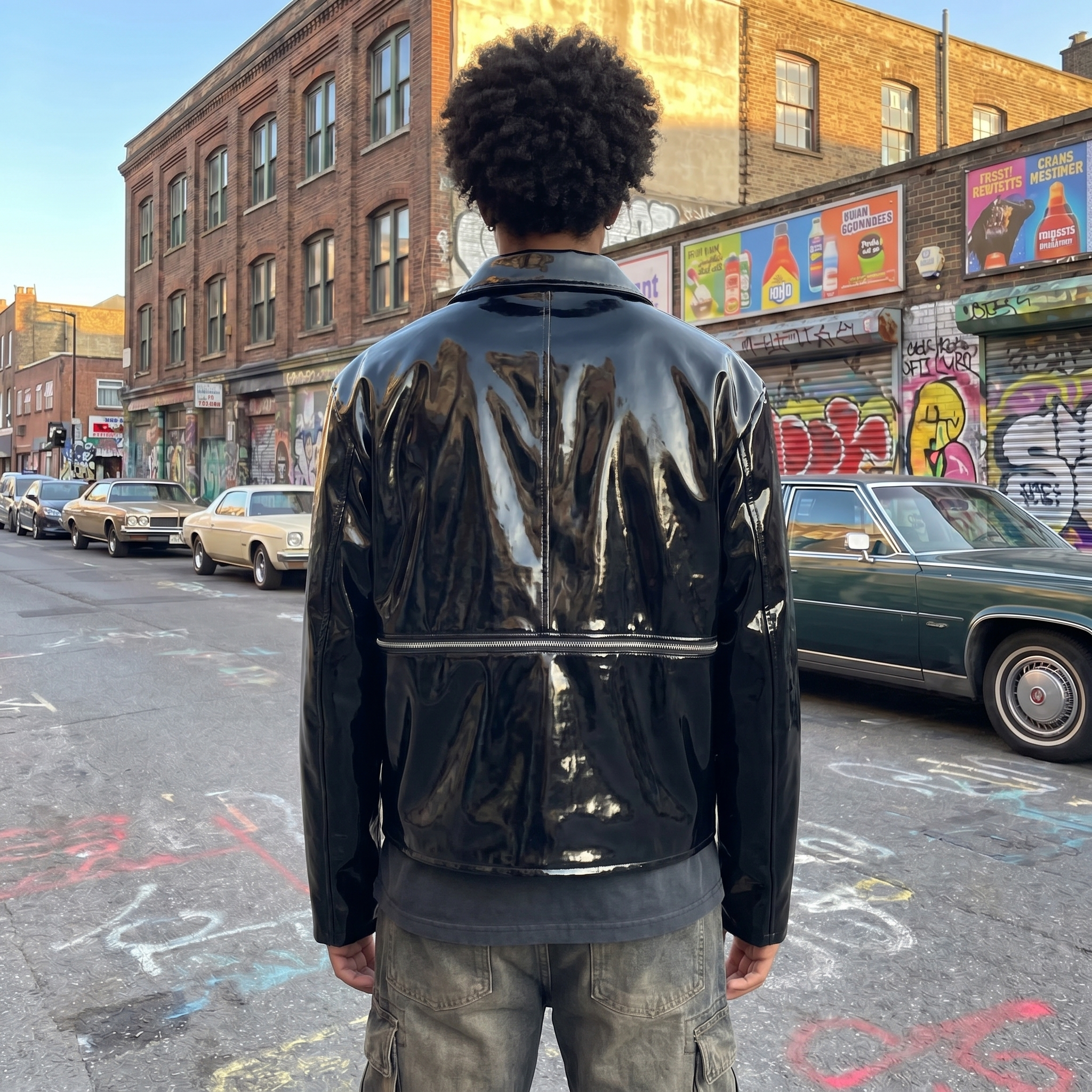 Faux Leather Y2K Jacket