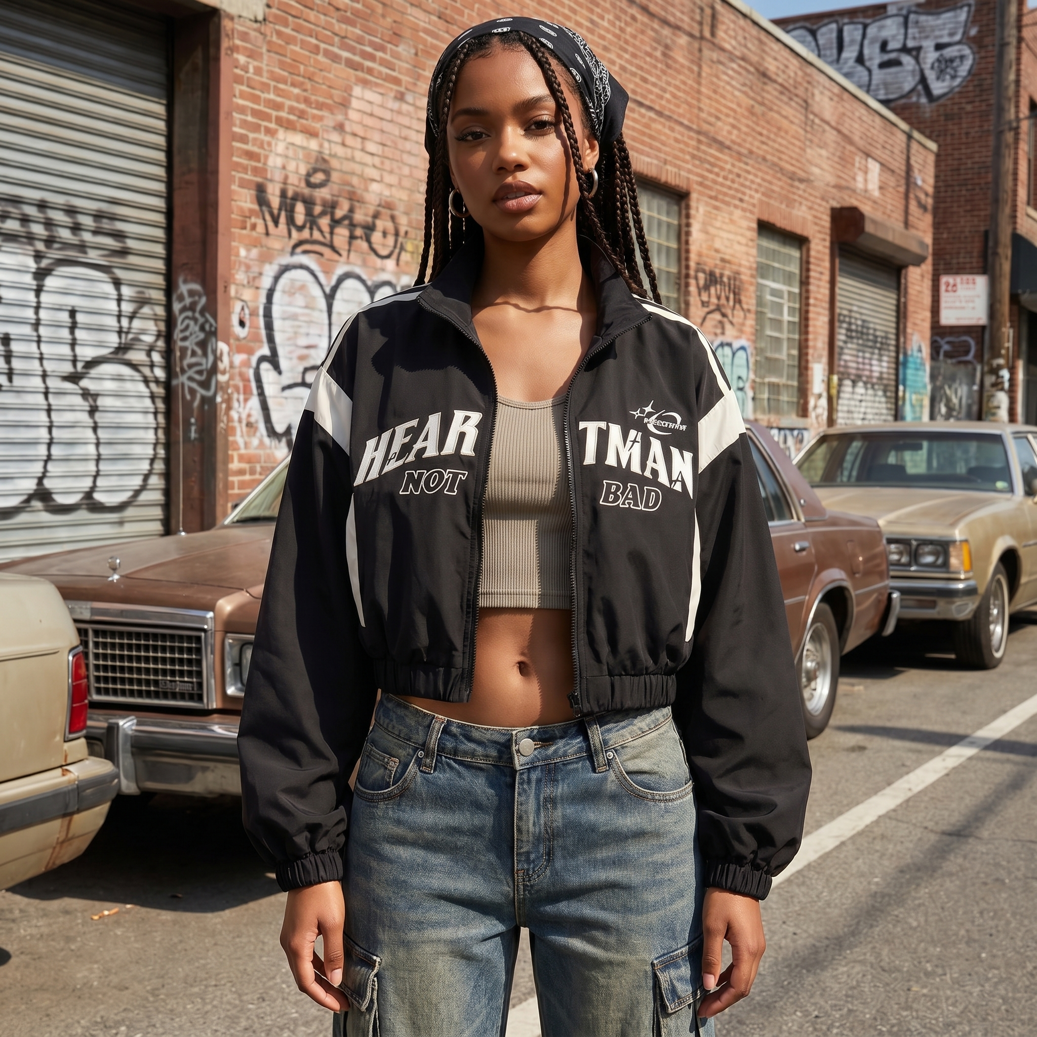 Cropped Y2K Streetwear Jacket