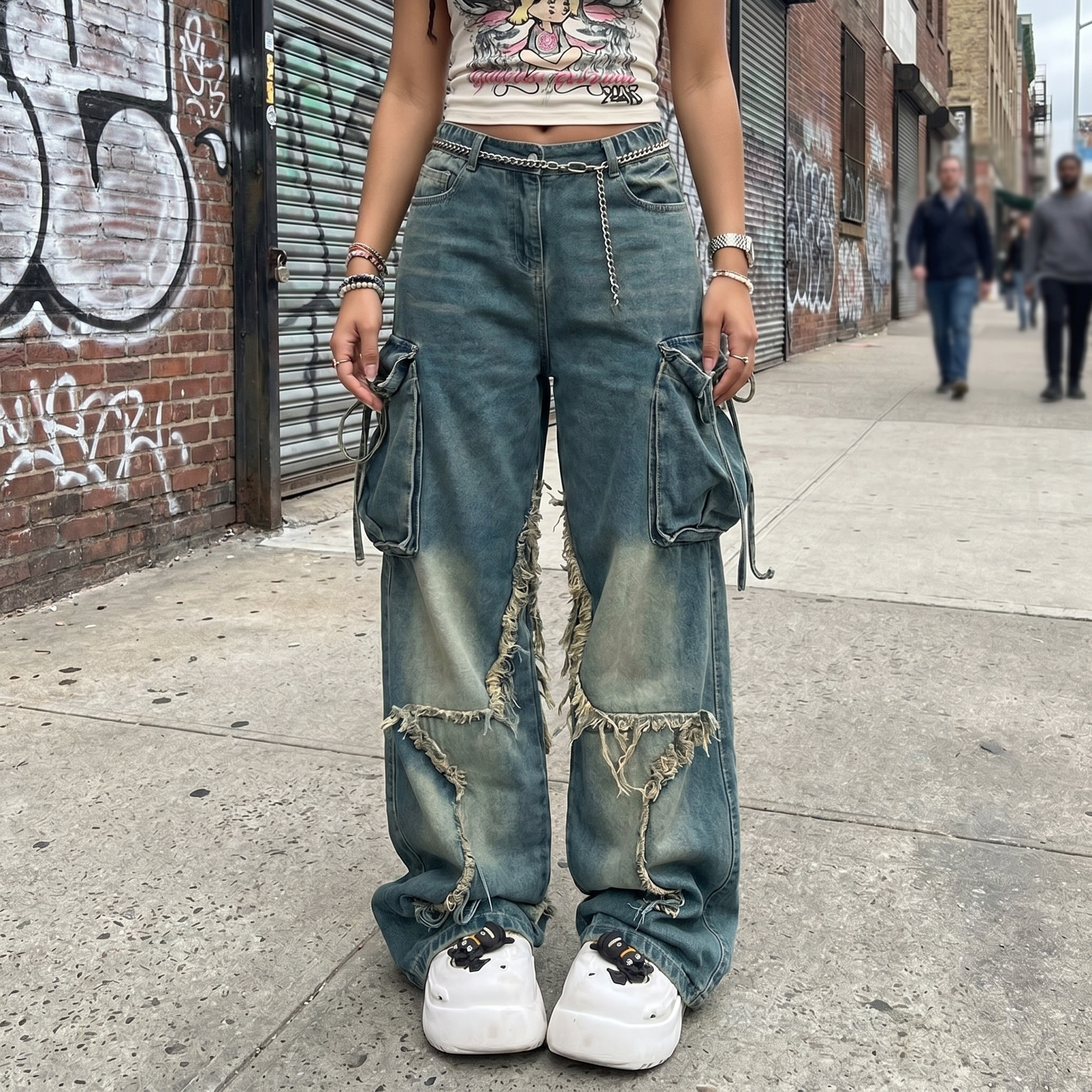 Women Y2K Cargo Jeans
