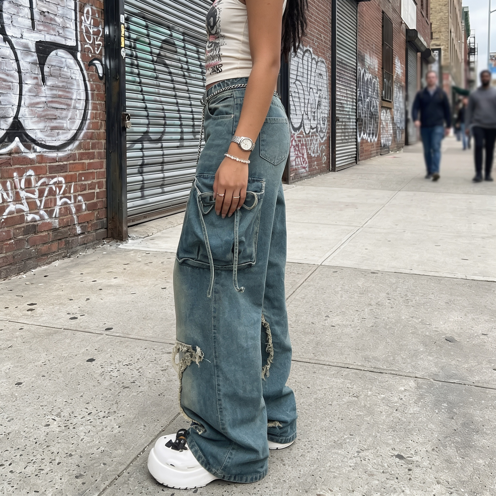 Women Y2K Cargo Jeans