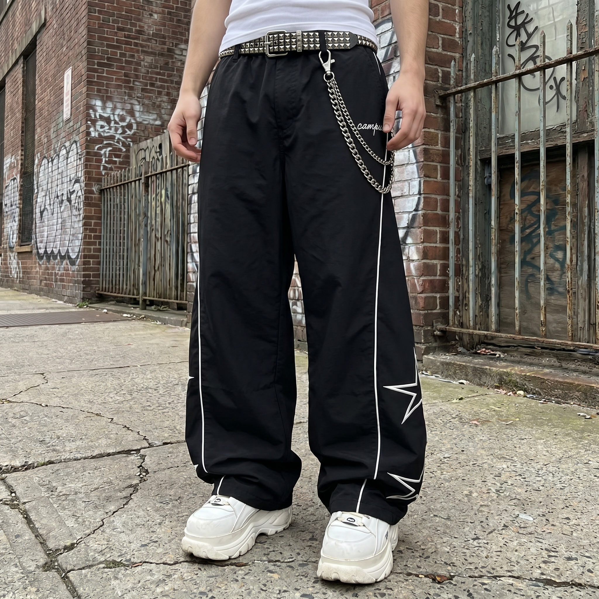 Y2K Star Wide Leg Pants