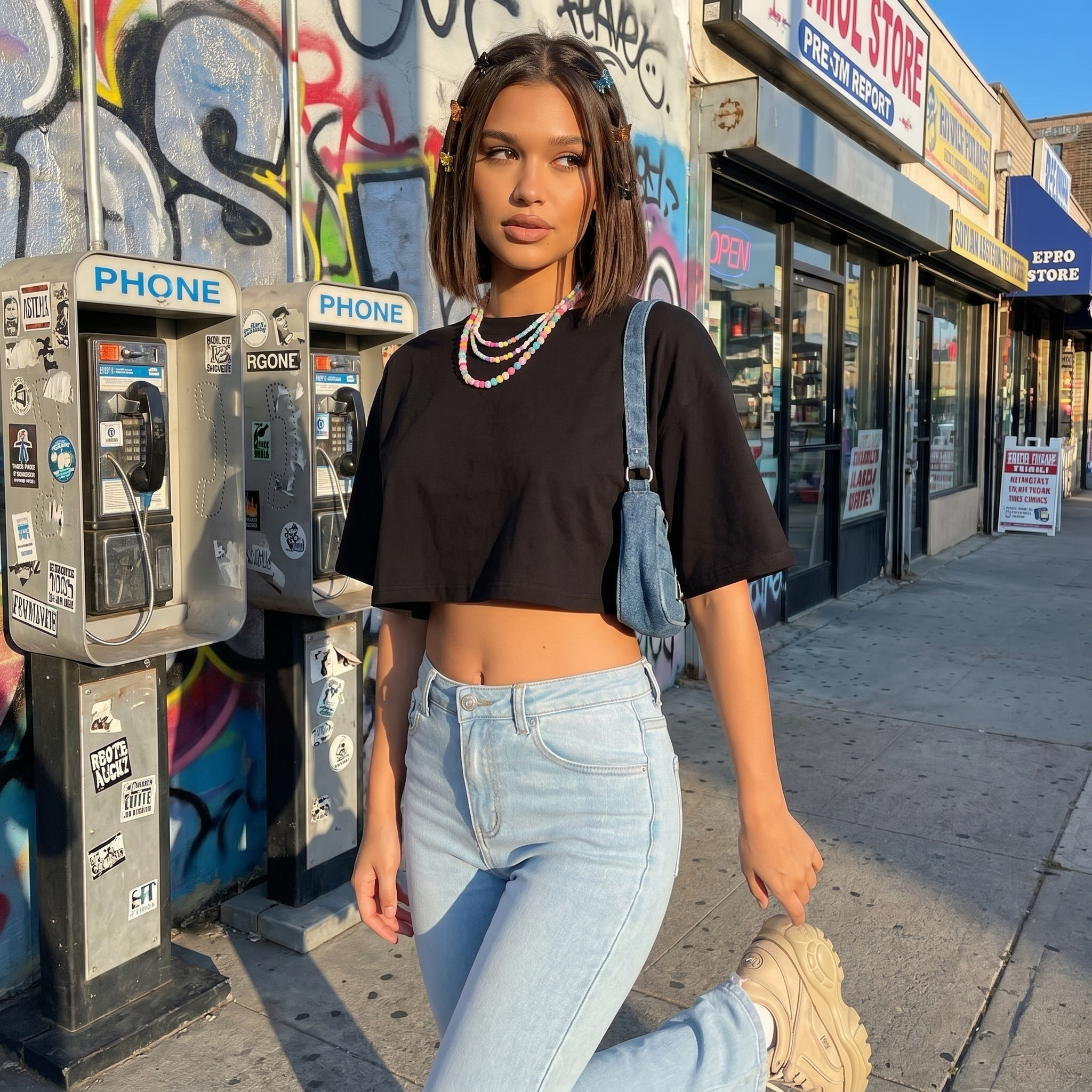 Oversized Y2K Crop Top